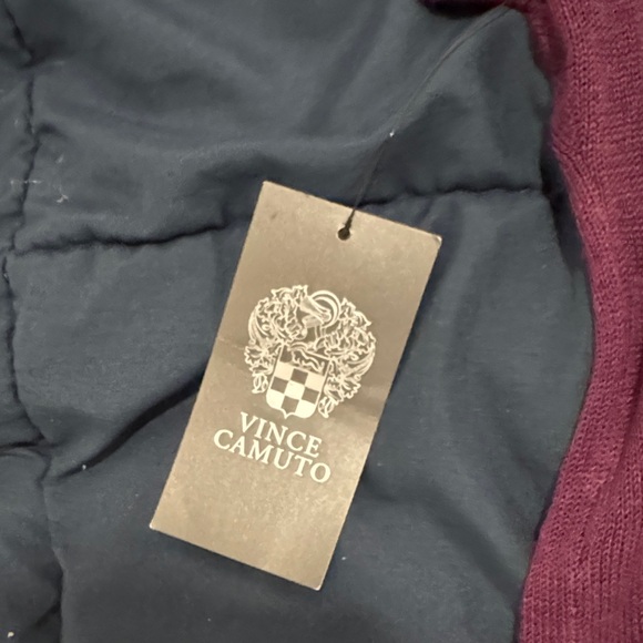 Vince Camuto Knit Short Sleeve Sweater Top Winter Bloom Size L NWT - Picture 3 of 7